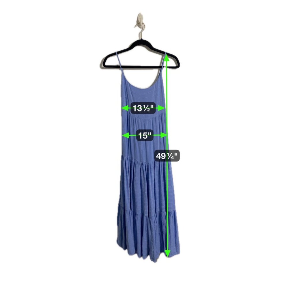 Haute Hippie Spaghetti Strap Midi Dress Blue S - Picture 8 of 11